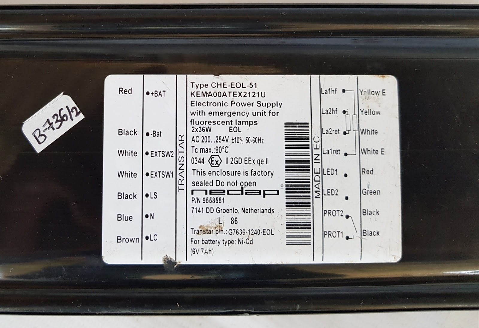 CHEEOL51 - Ballast f/ Emergency Lightings - CHE-EOL-51 ELECTRICAL CONSUMABLES Electronic Power Suppl