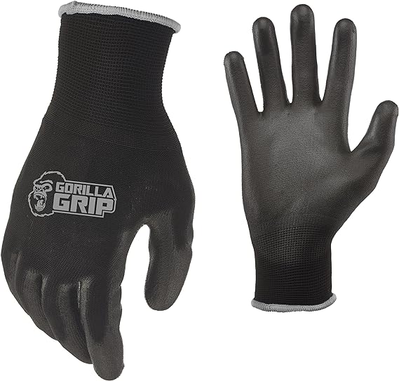 XLARGE - Gloves:Gorilla Grip Slip Resistant All Purpose Work Gloves X-large 25 pack