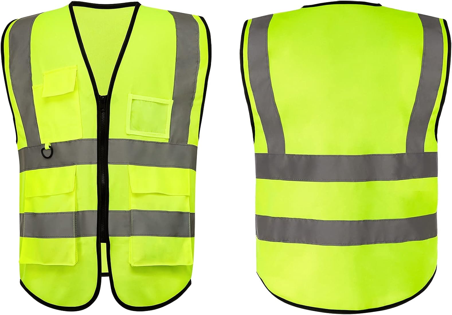Item:  Safety Vest, 7-10 pocket,  Class 3 ANSI Tested, OSHA Compliant, HI Visibility reflective
Col