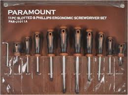 PARJ1011A - Screw Driver Set: 11Pc,Cabinet,Offset,Phillips &amp; Slotted