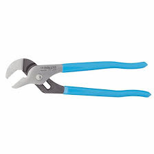 4CR37 - Tongue and Groove Plier: Flat, Groove Joint, 1 1/2 in Max Jaw Opening, 9 1/2 in Overall Lg,