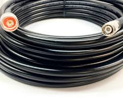 105867100C - N Male to TNC Male Low Loss LMR 400 Times Microwave 50 Ohm Cable 100ft; Black