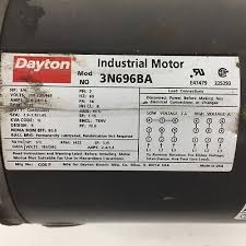 3N696BA - Motor, HP: 3/4, Volts: 230/460V 60Hz, RPM: 1725, Frame: 56, PH:3, Enclosure: TENV,  RPM,20