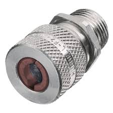 SHC1026 - Liquid Tight Cord Connector: Aluminum, 1/2 in MNPT, 0.50 in to 0.63 in, Silver, 1 Cords, N