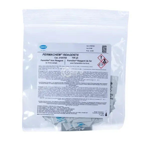 2105769 - FERROVER® IRON REAGENT FOR 10ML SAMPLES PK/100