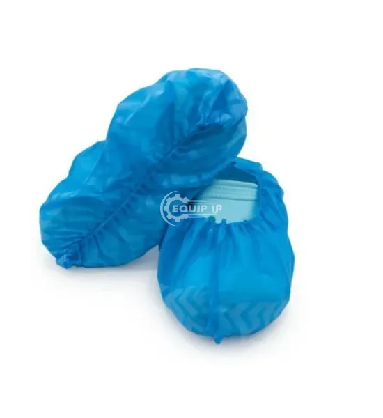 DF01/16 - SHOE COVER.TYPE: DISPOSABLESIZE: 16 INMATERIAL: CHLORINATED POLYETHYLENE (CPE)COLOR: BLUES