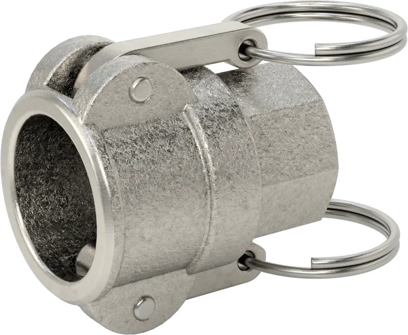 53015K22 - 316 Stainless Steel Cam-and-Groove Hose Coupling Straight Socket with 316 Stainless Steel