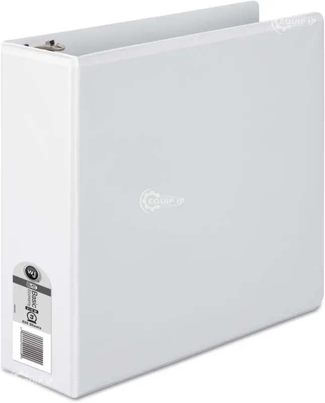 W362-49W - Wilson Jones 3 Inch 3 Ring Binder, Basic Round Ring View Binder, White
