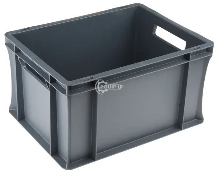 163-1899 - RS PRO 15L Grey Polypropylene Euro Containers, 170 mm x 300 mm x 400 mm