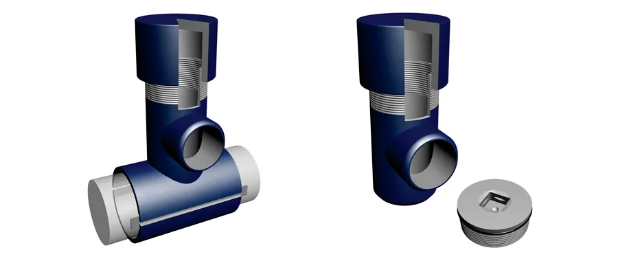 Threaded Plug 3 Way Tee Fittings (Transmission)