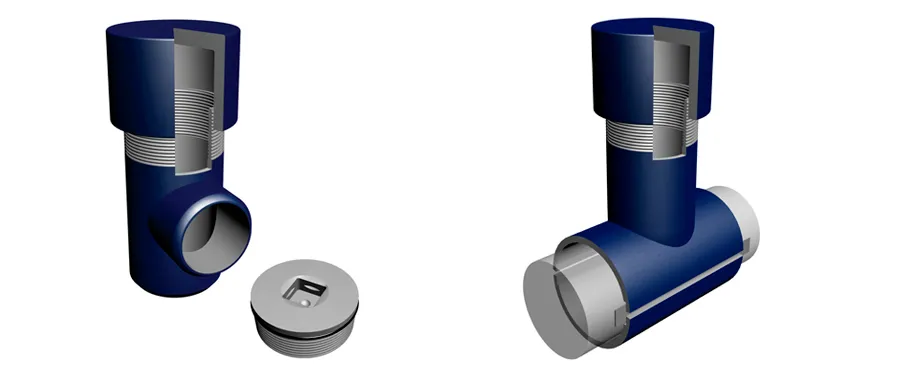 Threaded Plug 3 Way Tee Fittings